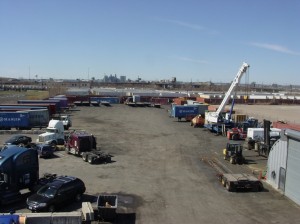 arial picture of back or the yard in newark, new jersey