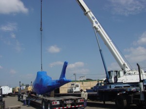 helicopter on a trailer
