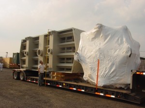Over dimensional freight on a trailer